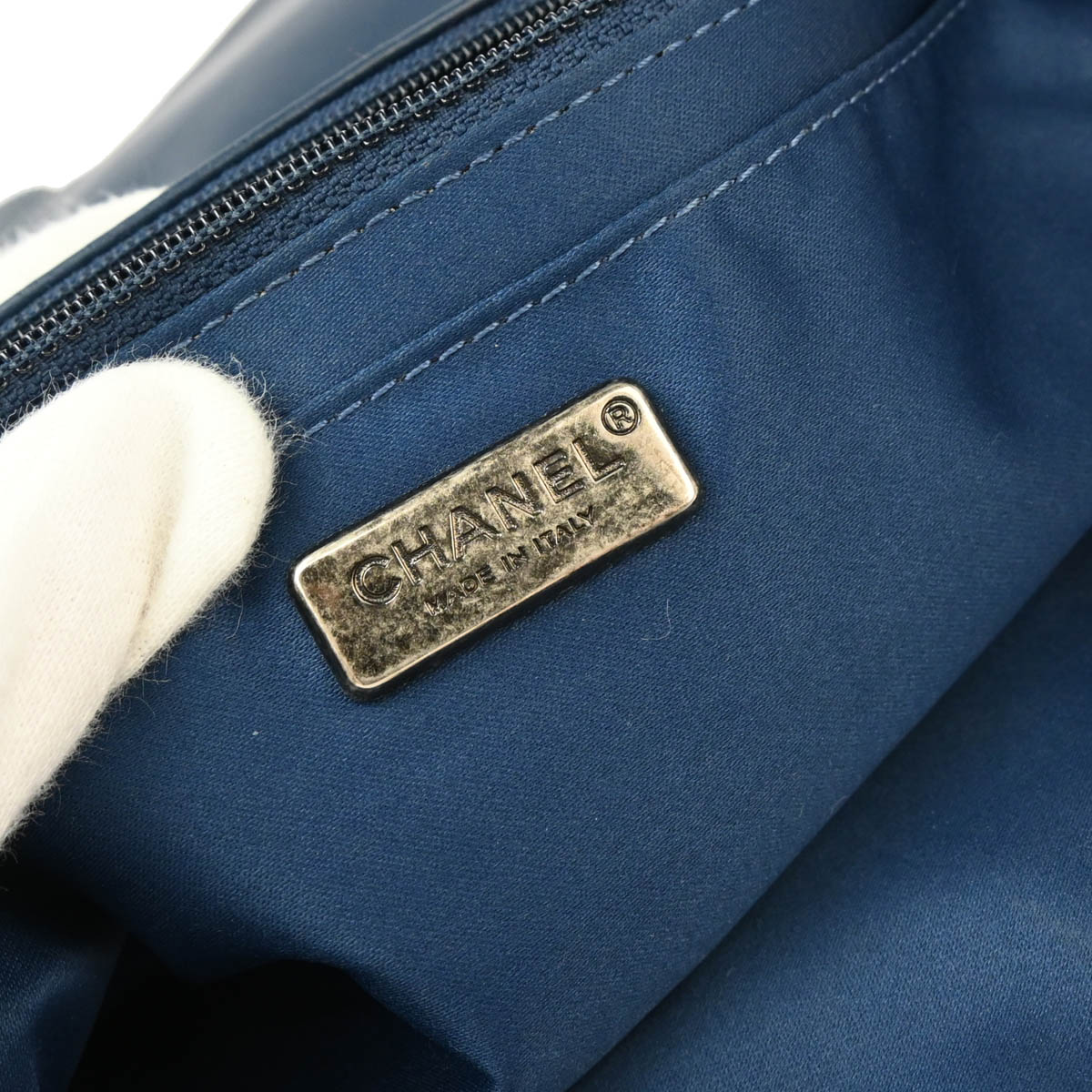 Chanel 2017 Blue Sequins Coco Cuba Flap Double Chain Shoulder Bag