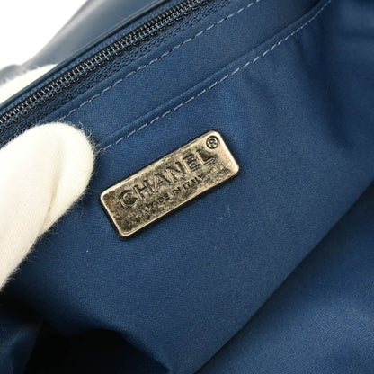 Chanel 2017 Blue Sequins Coco Cuba Flap Double Chain Shoulder Bag