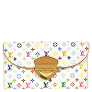 Louis Vuitton 2008 White Multicolor Portefeuille Eugenie Wallet M60053