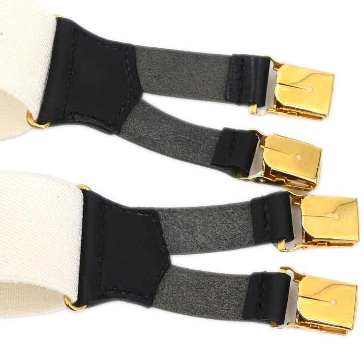 Chanel Suspenders White Small Good