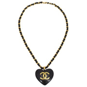 Chanel 1993 Wooden Heart Chain Necklace