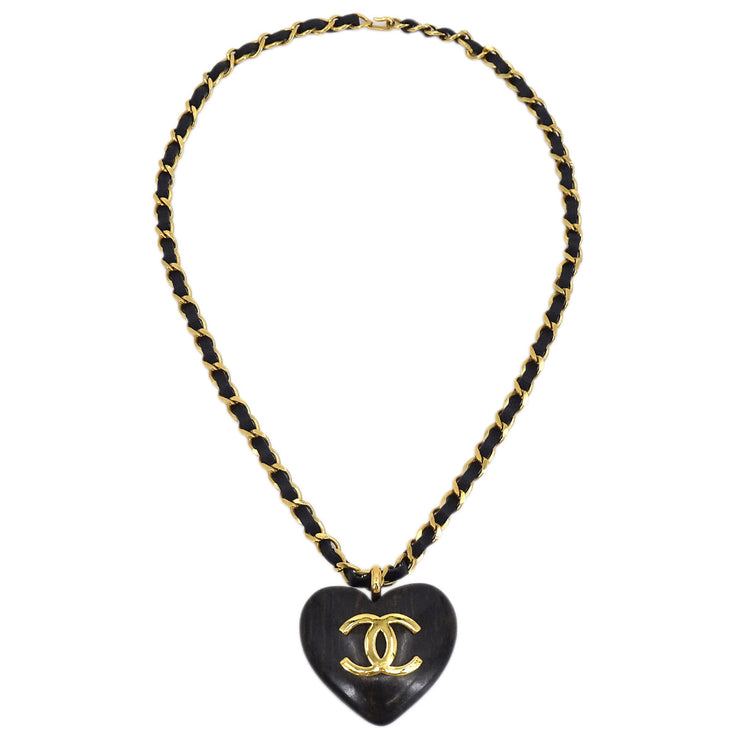 Chanel Wooden Heart Chain Necklace 26