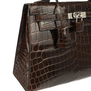 Hermes * 2007 Cocaon Niloticus Crocodile Kelly 25 Sellier 2way Shoulder Handbag