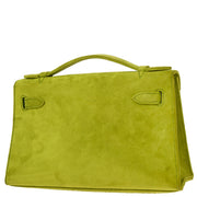 Hermes 2004 Anis Green Doblis Kelly Pochette Handbag