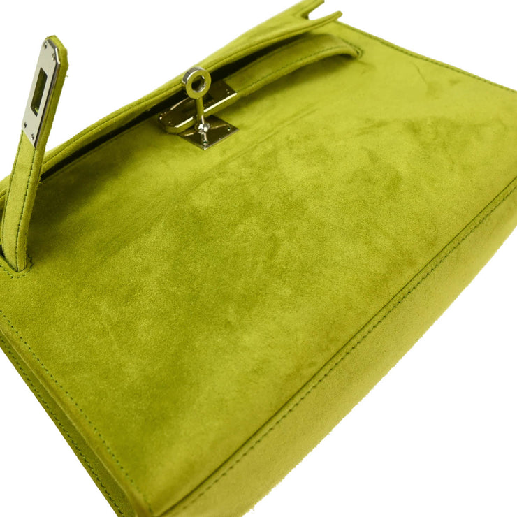 Hermes 2004 Anis Green Doblis Kelly Pochette Handbag