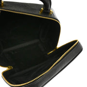 Chanel 1996-1997 Black Caviar Timeless Vanity 2way Shoulder Handbag