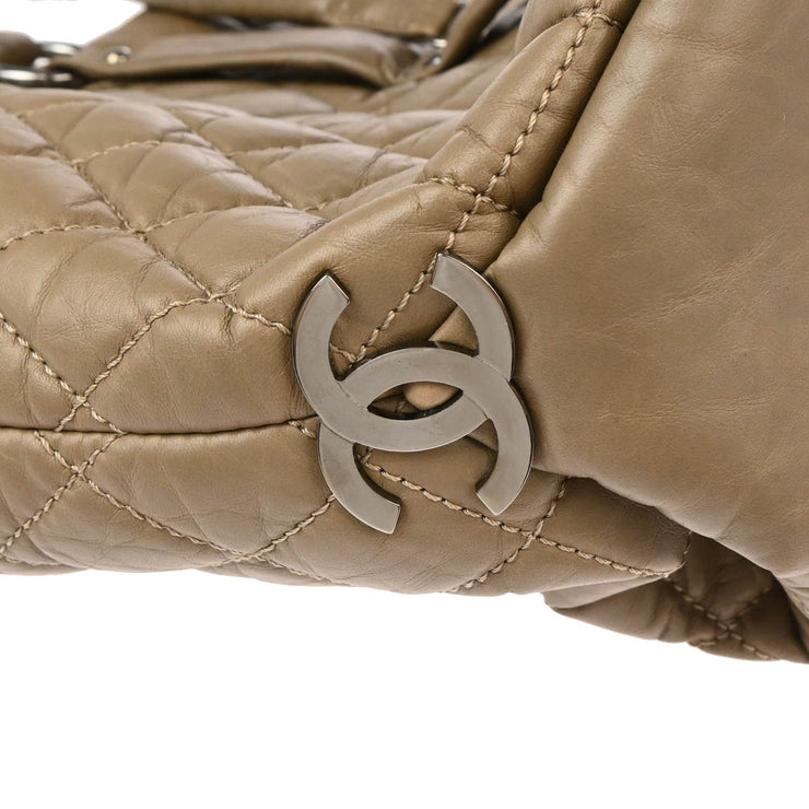 Chanel 2006-2008 Beige Lambskin Ready Braid Tote Handbag