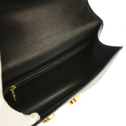 Hermes * 1983 Black Lizard Constance 23 Shoulder Bag