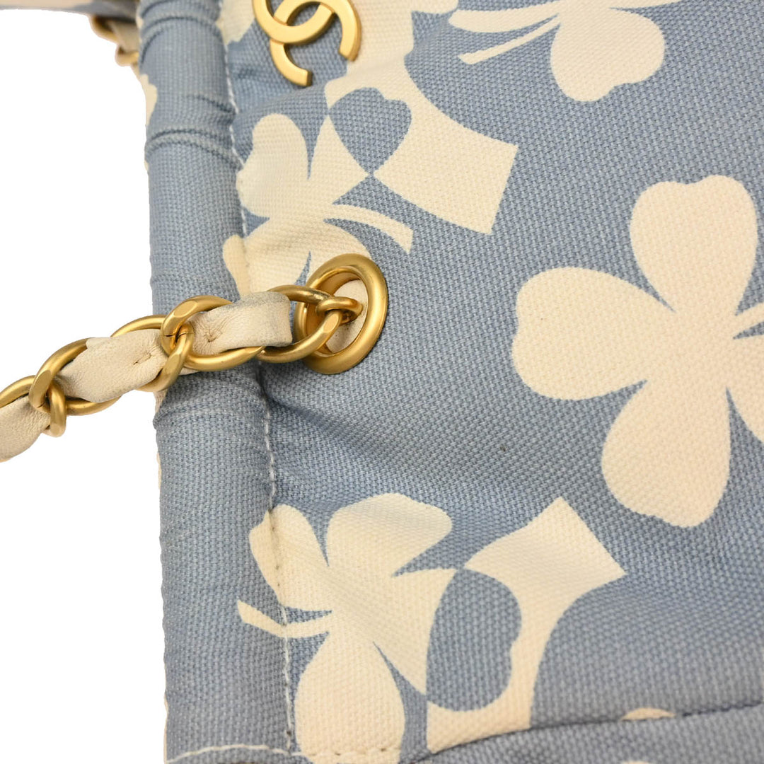 Chanel 2003-2004 Light Blue Canvas Four-Leaf Clover Chain Chanel 2003-2004 Light Blue Canvas Four-Leaf Clover Chain