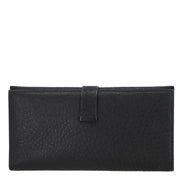 Hermes * Black Emu Bearn Bifold Long Wallet