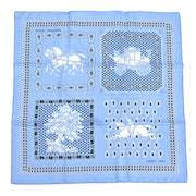 Hermes Scarf Carre 55 Ecuries Parisiennes Light Blue Small Good