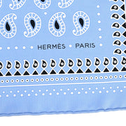 Hermes Scarf Carre 55 Ecuries Parisiennes Light Blue Small Good