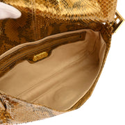 Fendi * Gold Python Baguette Handbag