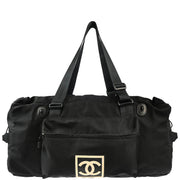 Chanel 2003-2004 Black Nylon Sport Line Duffle Gym Bag