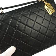 Chanel * Black Lambskin 2way Shoulder Handbag