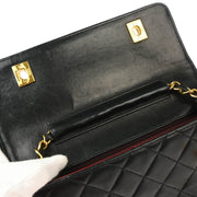 Chanel * 1989-1991 Black Lambskin 2way Shoulder Handbag