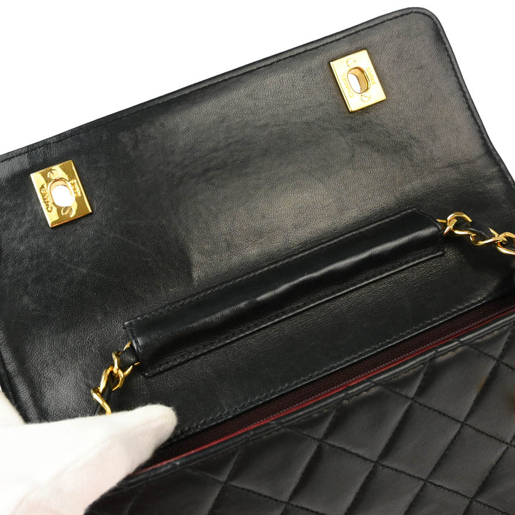 Chanel * Black Lambskin 2way Shoulder Handbag