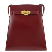 Hermes 1998 Rouge H Box Calf Kelly Sport PM Shoulder Bag