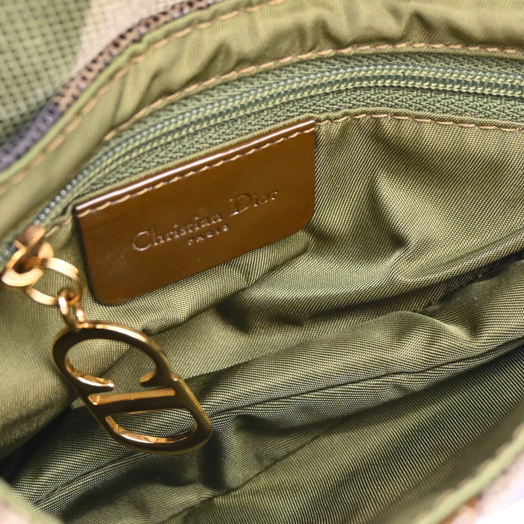 Christian Dior 2000 Green Camouflage Saddle Handbag