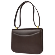 Hermes 1988 Chocolat Box Calf Constance 23 Shoulder Bag