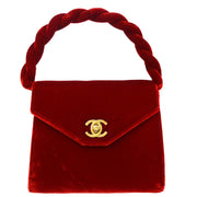 Chanel * Red Velvet Handbag