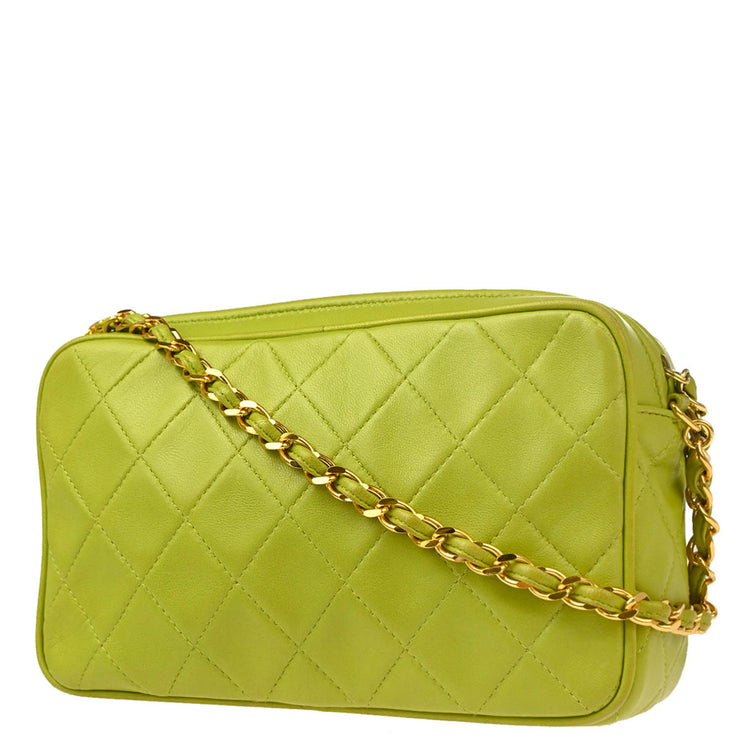 Chanel 1994-1996 Light Green Lambskin Camera Bag Mini