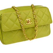 Chanel 1994-1996 Light Green Lambskin Camera Bag Mini