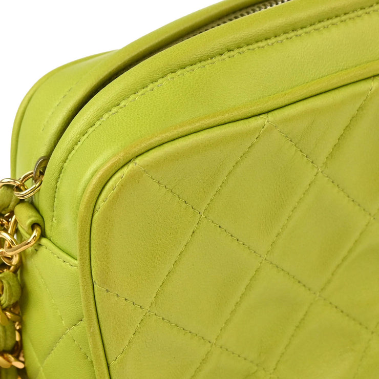 Chanel 1994-1996 Light Green Lambskin Camera Bag Mini