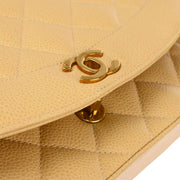 Chanel 1994-1996 Beige Caviar Medium Diana Shoulder Bag