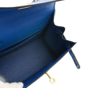 Hermes Blue Couchevel Mini Kelly 20 Sellier 2way Shoulder Handbag