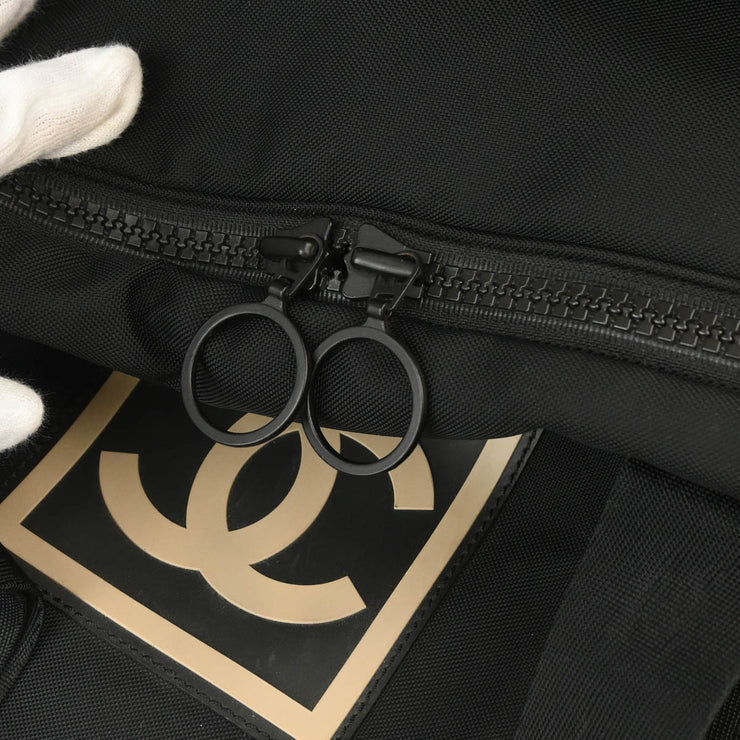 Chanel Black Nylon Sport Line Duffle Gym Bag