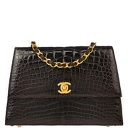 Chanel * 1989-1991 Brown Crocodile Shoulder Bag