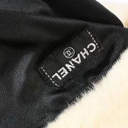 Chanel White Fur Hand Warmer Chain Shoulder Bag