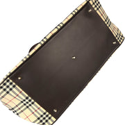 Burberry Beige Burberry Check 2way Duffle Handbag