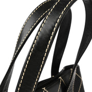 Chanel Black Calfskin Wild Stitch Tote Handbag