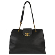 Chanel Black Caviar Supermodel Shoulder Bag