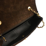 Chanel Brown Suede Diana Medium Shoulder Bag