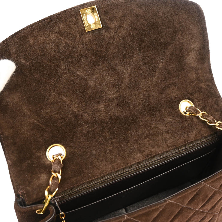 Chanel Brown Suede Diana Medium Shoulder Bag