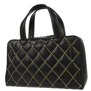 Chanel Black Calfskin Wild Stitch Handbag