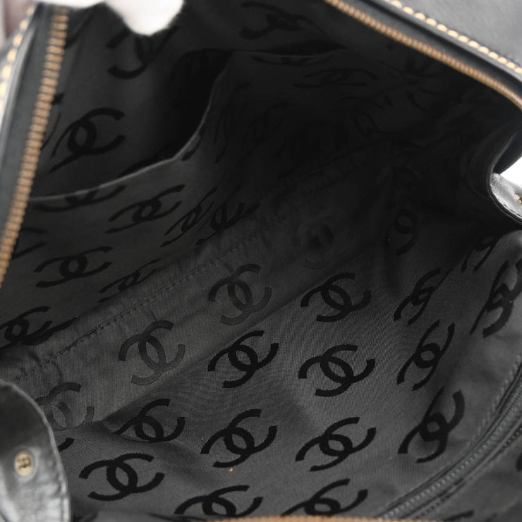 Chanel Black Calfskin Wild Stitch Handbag