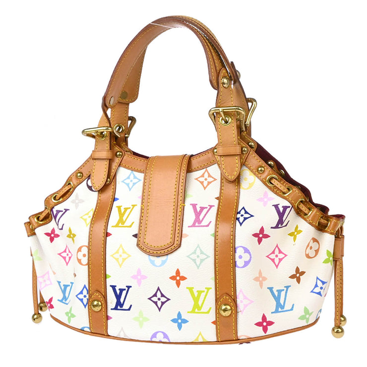 Louis Vuitton 2004 White Monogram Multicolor Theda GM Handbag M92347