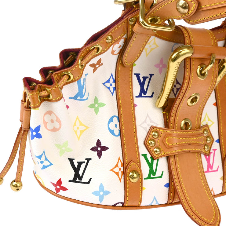 Louis Vuitton White Monogram Multicolor Theda GM Handbag M92347