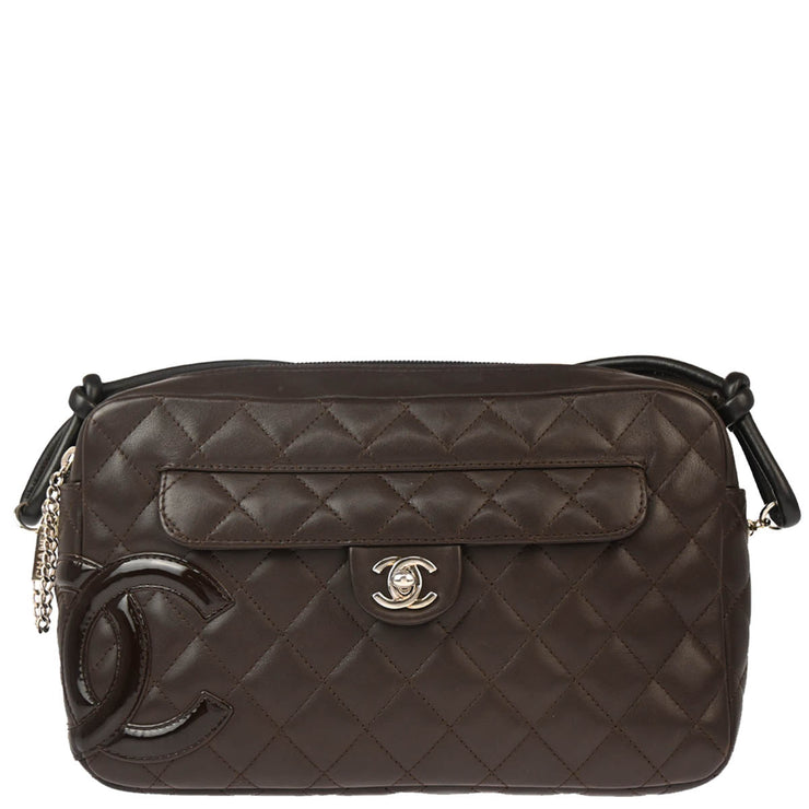 Chanel 2005-2006 Brown Calfskin Cambon Ligne Shoulder Bag