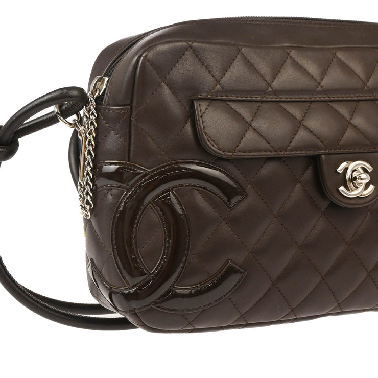 Chanel 2005-2006 Brown Calfskin Cambon Ligne Shoulder Bag