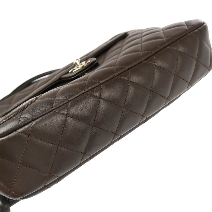 Chanel 2005-2006 Brown Calfskin Cambon Ligne Shoulder Bag