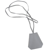 Hermes by Margiela Gris Mouette Box Calf Clochette Necklace Pendant