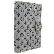 Louis Vuitton Blue Monogram Mini Agenda PM Note Book Cover R20905 Small Good