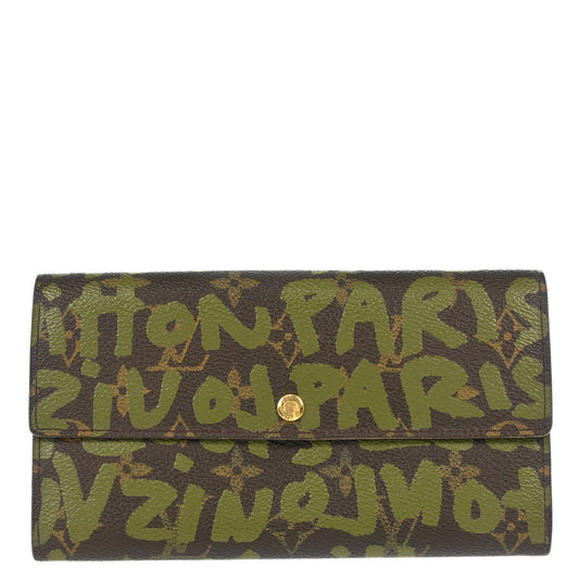 Louis Vuitton 2001 Monogram Graffiti Portefeuille Sarah Wallet M92188