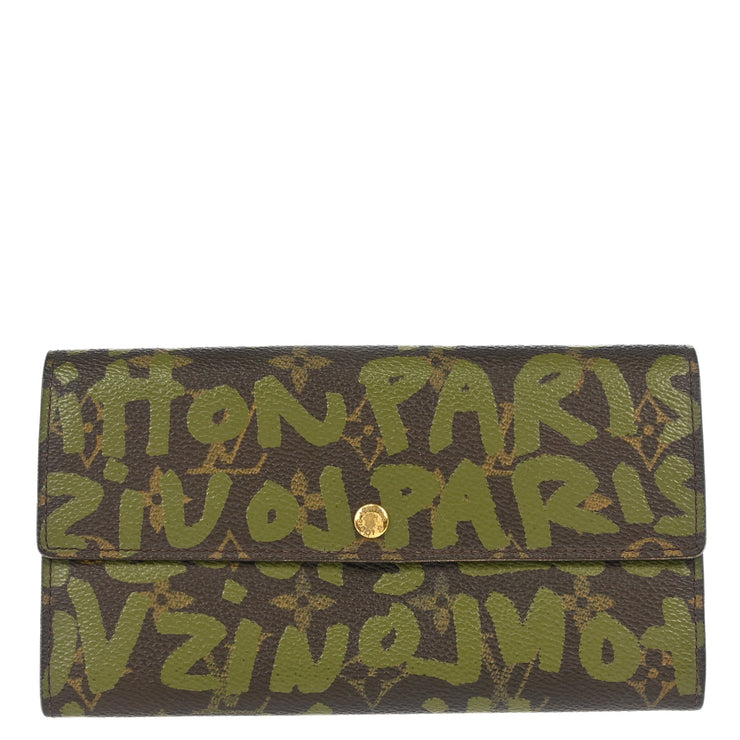 Louis Vuitton 2001 Monogram Graffiti Portefeuille Sarah Wallet M92188