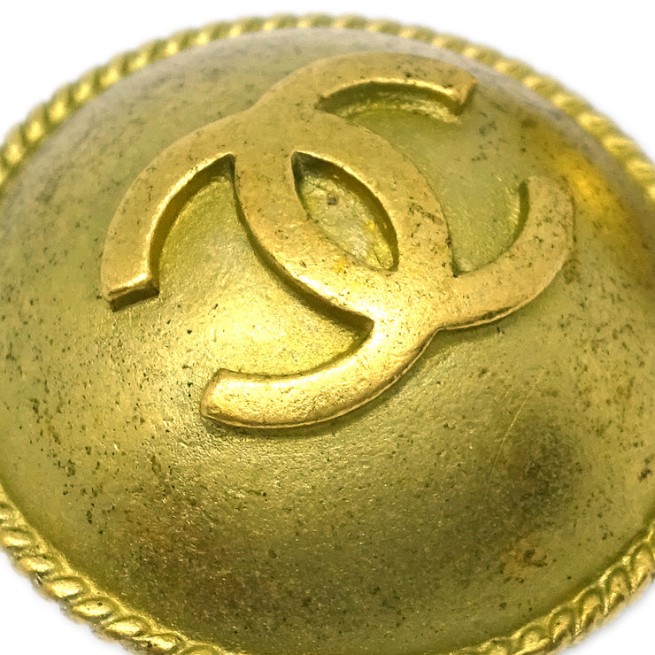 Chanel Gold Button Earrings Clip-On 94A